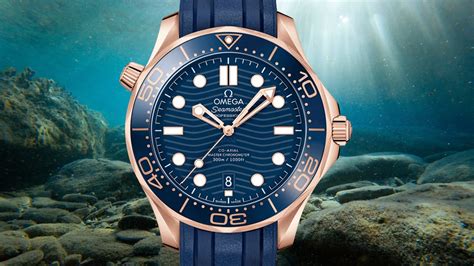 60510052 omega watch|Seamaster Diver 300M 42 mm, Sedna™ gold on rubber strap.